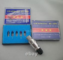 1Blade Holder + 10Pcs Graphtec CB09 Blades Vinyl Cutter Plotter 30°45° 60°