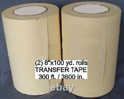 2 8 rolls APPLICATION TRANSFER Paper TAPE 300' for Vinyl Cutter PLOTTER NEW