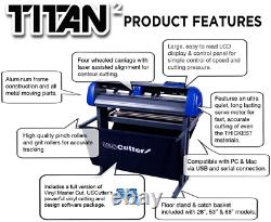 28-Inch Uscutter Titan 2 Vinyl Cutter/Plotter With Stand, Basket And Design And