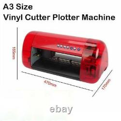 A3 Stickers Cutter Vinyl Cutter Plotter Cutting Machine Contour Cut Function Red