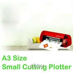 A3 Stickers Cutter Vinyl Cutter Plotter Cutting Machine Contour Cut Function Red