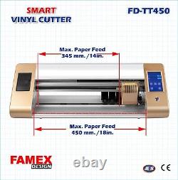 FAMEX 18in Vinyl Cutter Machine Vinyl Plotter LCD Display SignMaster Software