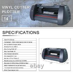 New 14Vinyl Cutter Plotter Cutting Sign Maker Sticker Print Graphics LCD Screen
