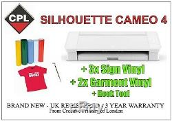 Silhouette Cameo 4 Plotter/Cutter. 3 Years Warranty. FREE SIGN & T-SHIRT VINYL