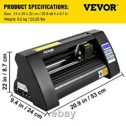 VEVOR 14 Semi-Automatic Vinyl Cutter Plotter 375mm 3 Blades Optical Eye Signcut