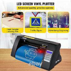 VEVOR 14 Semi-Automatic Vinyl Cutter Plotter 375mm with Papers Signmaster Cutting