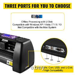 VEVOR 14in 375mm Vinyl Cutter Machine Plotter Signmaster Cutting USB&COM LCD