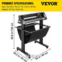 VEVOR 28 Semi-Automatic Vinyl Cutter Plotter 720mm Signcut Cutting with Stand