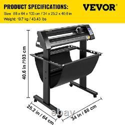VEVOR 28 Semi-Automatic Vinyl Cutter Plotter 720mm Signcut Sign Maker with Stand