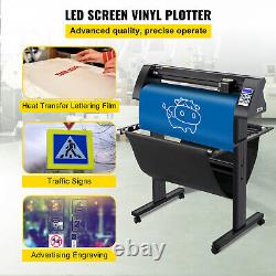 VEVOR 34 Semi-Automatic Vinyl Cutter Plotter 870mm Signmaster Cutting with Stand