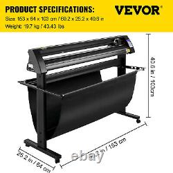 VEVOR 53 Semi-Automatic Vinyl Cutter Plotter 1350mm Signcut Cutting with Stand
