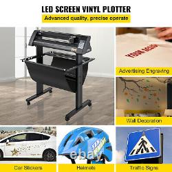 VEVOR Vinyl Cutter 870mm Vinyl Plotter LED Guide Light SignCut Label Maker