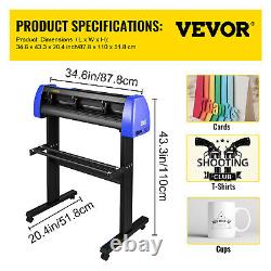 VEVOR28 Vinyl Cutter/Plotter Sign Cutting Machine Software 20 Blades LCD Black