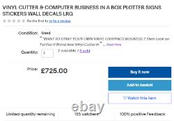 Vinyl Cutter & Computer Business In A Box Plotter Signs Stickers Wall Decals Lrg
