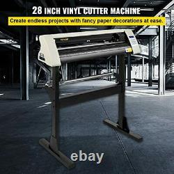 Vinyl Cutter Machine, 28 Inch Paper Feed Cutting Plotter Bundle, White