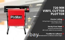 Vinyl Cutter Plotter 28/720mm/72cm Optical Eye Flexistarter Software With Stand