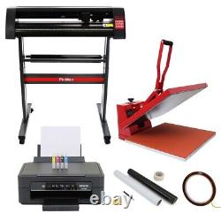 Vinyl Cutter Sublimation Printer 50cm Heat Press Plotter Machine Weeding Pack