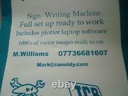 Vinyl Cutter plotter sign writing machine full set up earn £££'s ready to work