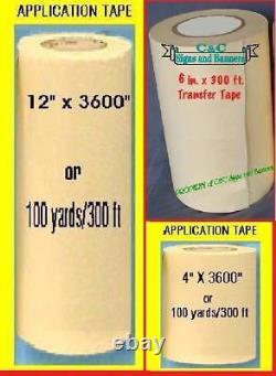 12-6- 4 Application Transfert Papier Tape 100 Yd Rouleau Pour Vinyl Cutter Plotter