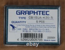 5 pièces d'origine GRAPHTEC Machine de gravure CB15UA-K30-5 Lame à angle de 60 degrés
