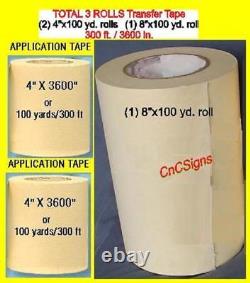 8 4 4 Rolls Application Transfert Papier Tape Pour Vinyl Cutter Plotter