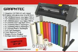 Graphtec Ce7000-60 Vinyl Cutter Plotter/t-shirt Vinyl/business Pack Mis En Place