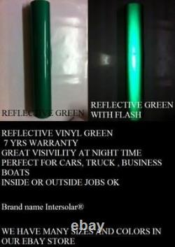 Green Reflective 24x 150 Pieds Vinyle Adhésif Signe Traceur Hight Réflectivité