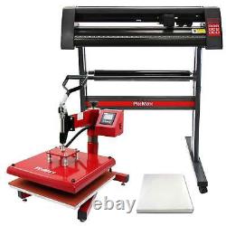 Machine de presse à chaud PixMax & Traceur de découpe vinyle pour impression de t-shirts et transfert vinyle