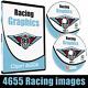Racing Graphics Clipart-vinyl Cutter Plotter Race Voiture Images-vecteur Clip Art Cd