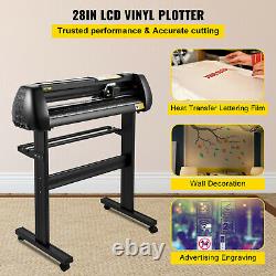 Vevor Cutter Vinyle 720mm 28 Enseigne Machine De Coupe Avec Des Papiers