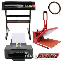 Vinyl Cutter Sublimation Printer Heat Press Plotter Machine 28 T-shirt Printing