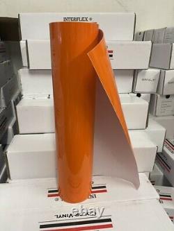 Vinyle brillant orange 24 x 50 yards, découpeur de panneaux autocollants pour voitures
