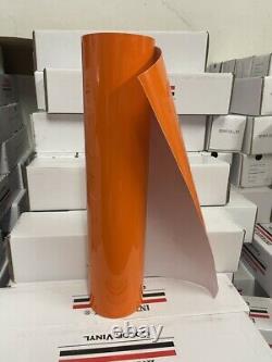 Vinyle brillant orange 24 x 50 yards, découpeur de panneaux autocollants pour voitures